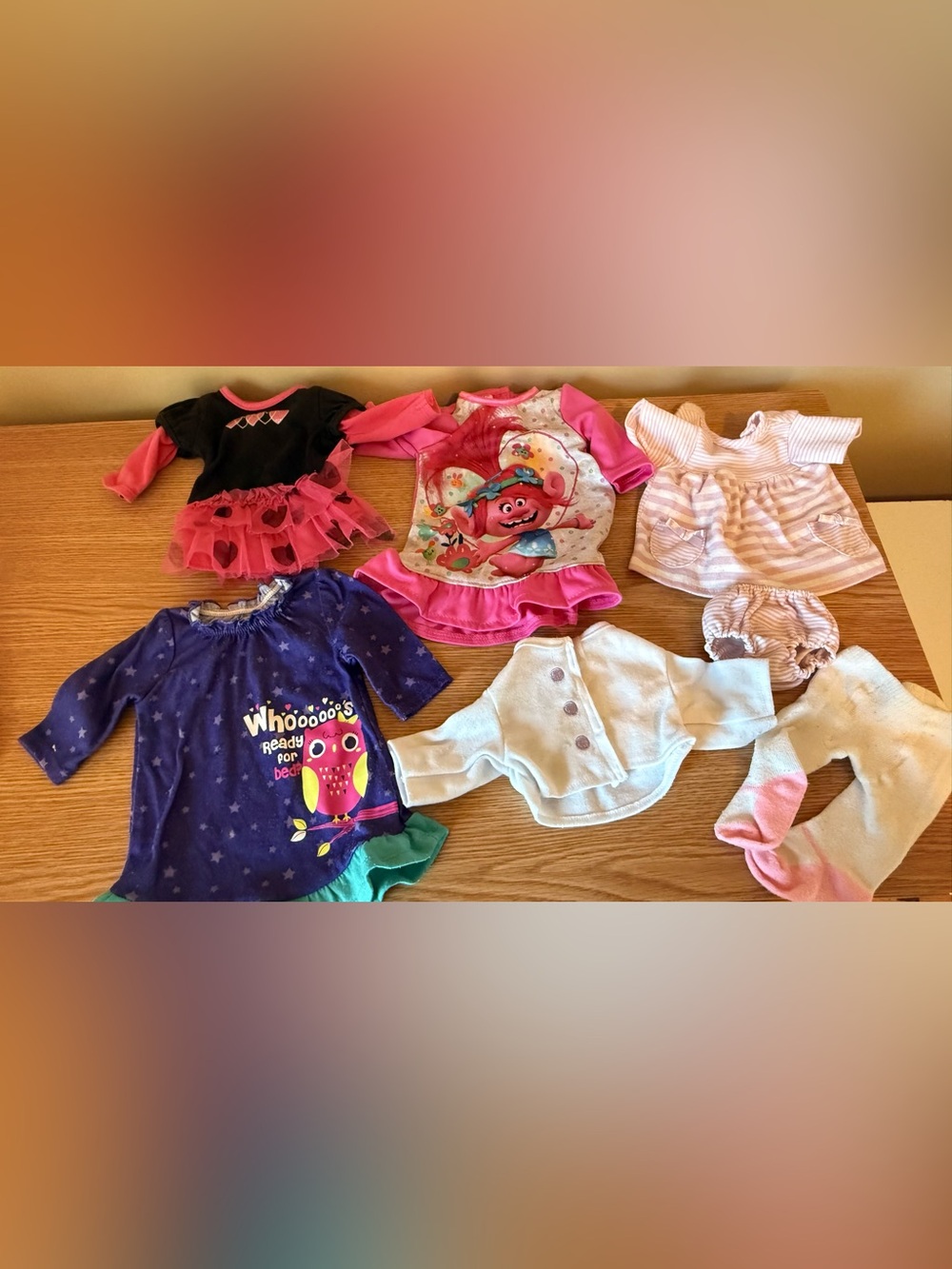 Pretend doll clothing